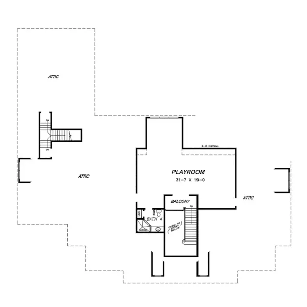 Ranch House Plan Second Floor - Sevilla Place Luxury Home 060D-0333 - Shop House Plans and More