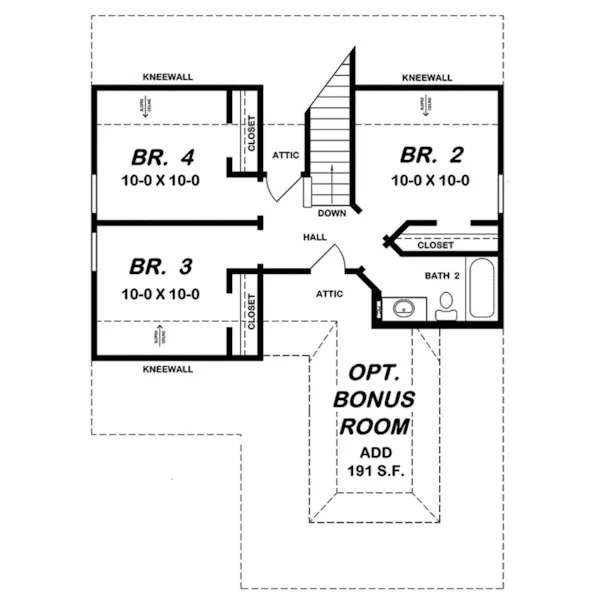 European House Plan Second Floor - Regina Park Narrow Lot Home 060D-0338 - Shop House Plans and More