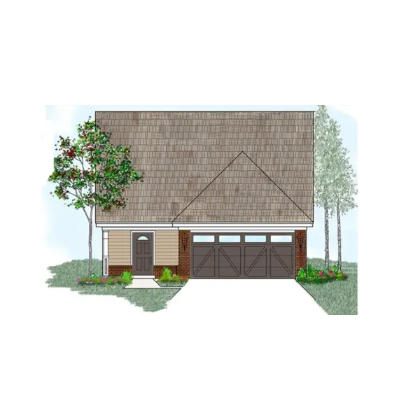 European House Plan Front of Home - Regina Park Narrow Lot Home 060D-0338 - Shop House Plans and More