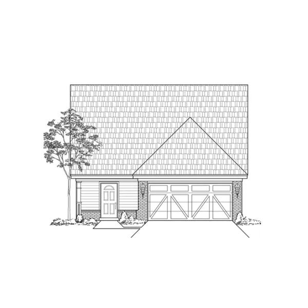 Rustic House Plan Front of Home - Twist Way Narrow Lot Home 060D-0339 - Shop House Plans and More