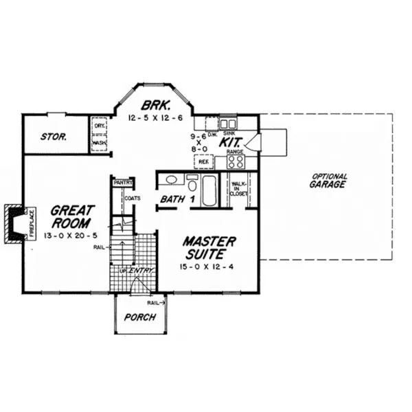 Cape Cod & New England House Plan First Floor - Remington Hill Cape Cod Home 060D-0340 - Shop House Plans and More