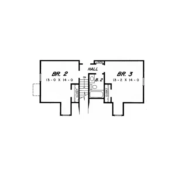 Cape Cod & New England House Plan Second Floor - Remington Hill Cape Cod Home 060D-0340 - Shop House Plans and More