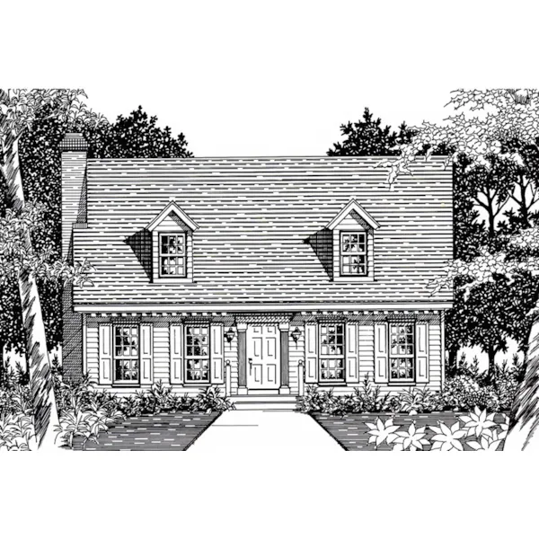 Cape Cod & New England House Plan Front of Home - Remington Hill Cape Cod Home 060D-0340 - Shop House Plans and More