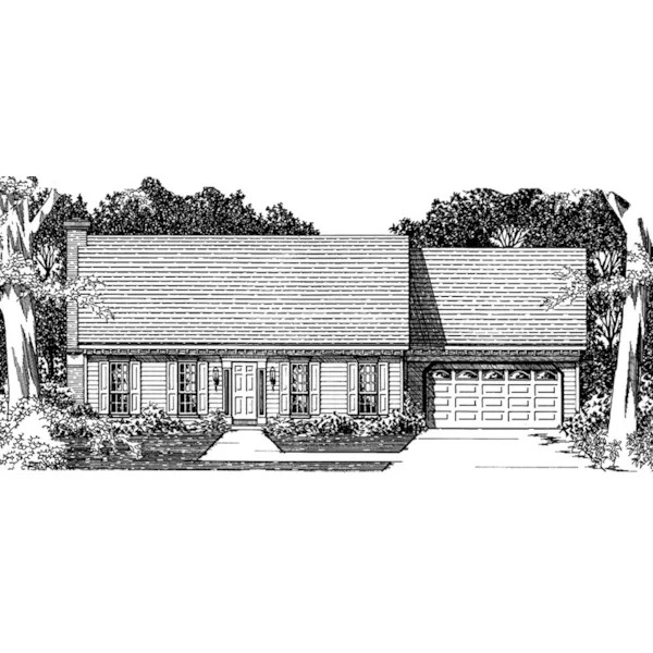 Country House Plan Front of Home - Ward Park Colonial Home 060D-0341 - Shop House Plans and More