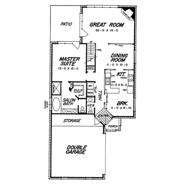 European House Plan First Floor - Avila Traditional Home 060D-0343 - Shop House Plans and More