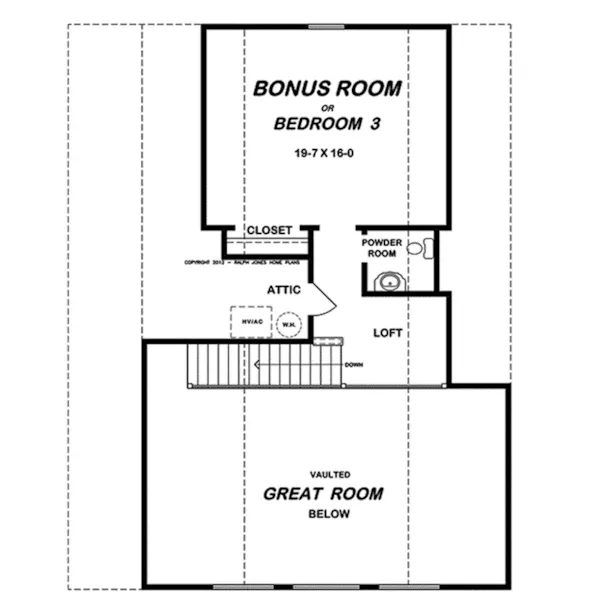 Tudor House Plan Second Floor - Cantera Falls Rustic Home 060D-0349 - Shop House Plans and More