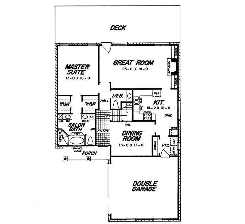 Traditional House Plan First Floor - 060D-0355 - Shop House Plans and More