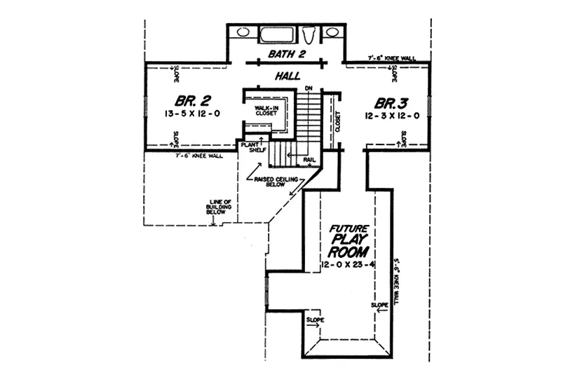 Traditional House Plan Second Floor - 060D-0355 - Shop House Plans and More