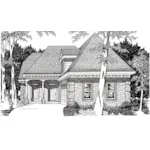 Tudor House Plan Front of Home - Harcourt Lane European Home 060D-0355 - Shop House Plans and More