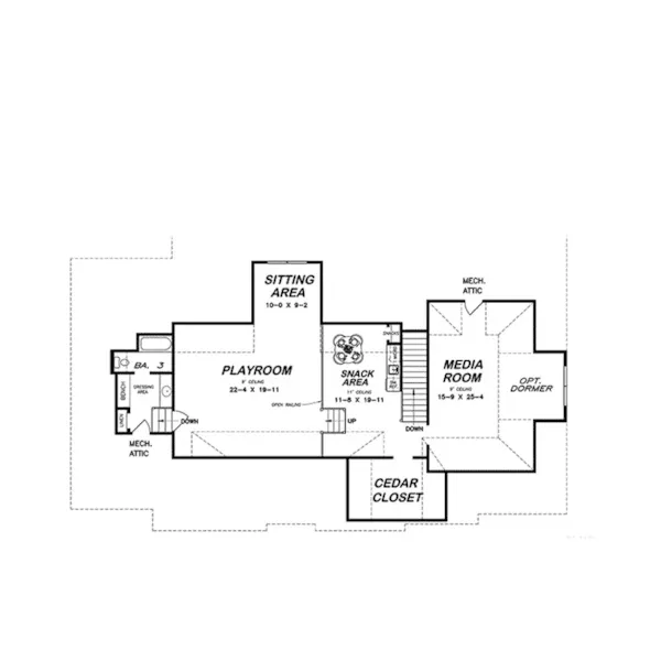 Traditional House Plan Second Floor - Bridle Path Luxury Home 060D-0411 - Shop House Plans and More