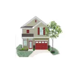 Traditional House Plan Front of Home - Pea Trail Narrow Lot Home 060D-0423 - Shop House Plans and More