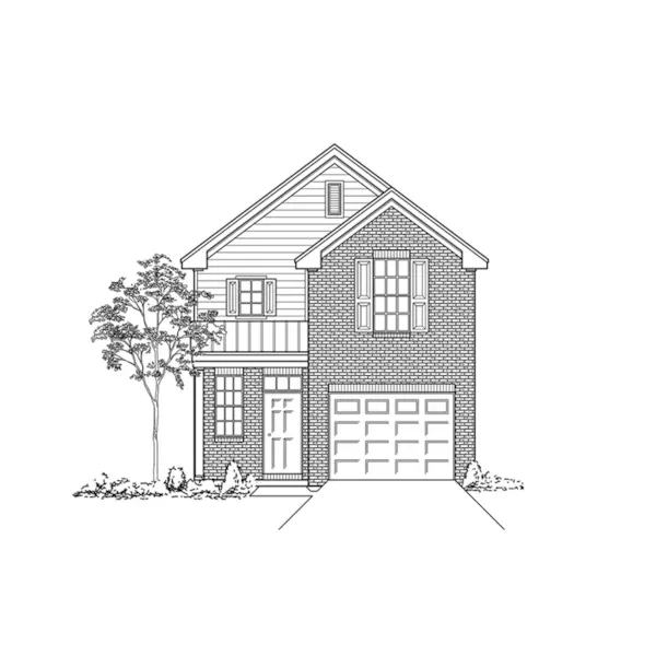 Ranch House Plan Front of Home - Wade Way Narrow Lot Home 060D-0429 - Shop House Plans and More