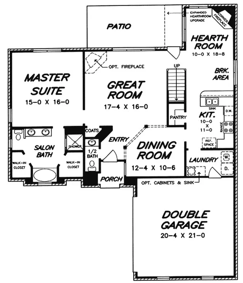 European House Plan First Floor - 060D-0434 - Shop House Plans and More