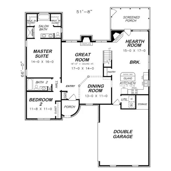 Country French House Plan First Floor - Waterston European Home 060D-0435 - Shop House Plans and More