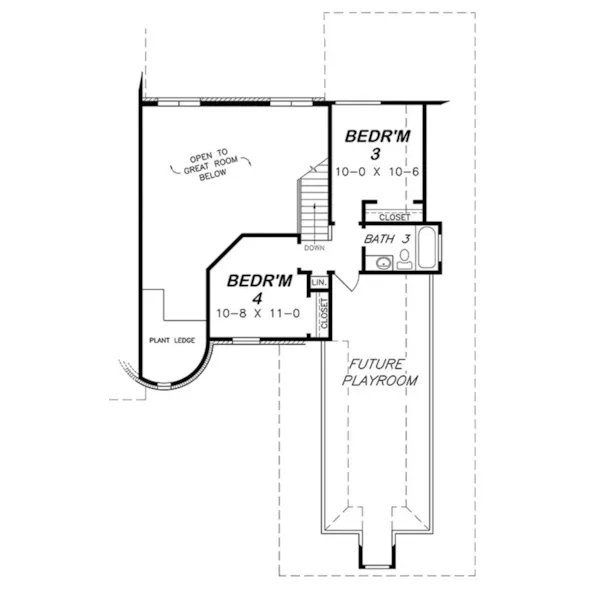 Country French House Plan Second Floor - Waterston European Home 060D-0435 - Shop House Plans and More