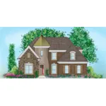 Country French House Plan Front of Home - Waterston European Home 060D-0435 - Shop House Plans and More