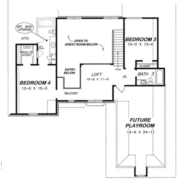 Traditional House Plan Second Floor - Cowan European Home 060D-0445 - Shop House Plans and More