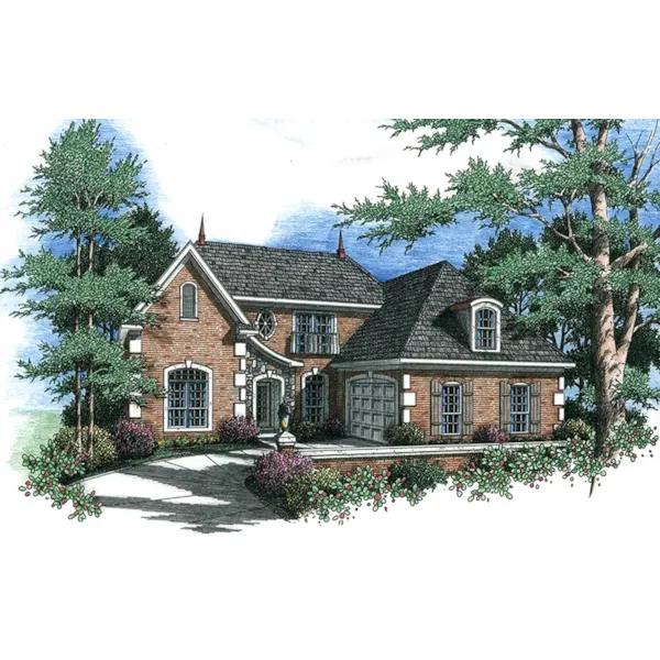 Traditional House Plan Front of Home - Cowan European Home 060D-0445 - Shop House Plans and More