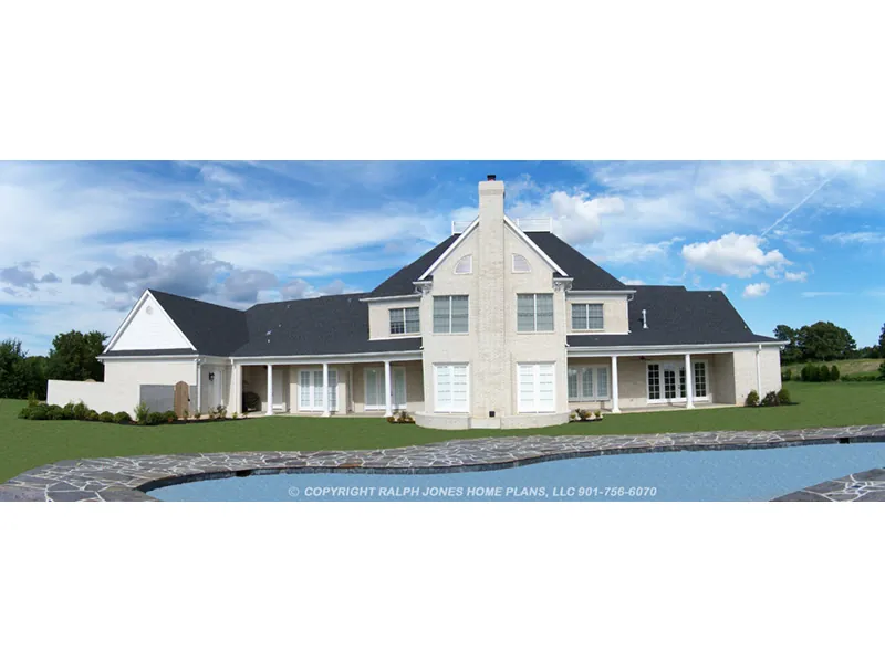 Colonial House Plan Rear Photo 01 - 060D-0518 - Shop House Plans and More