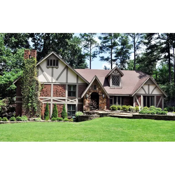 Tudor House Plan Front of Home - Lumber Hill Tudor Home 060D-0520 - Shop House Plans and More