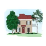 Traditional House Plan Front of Home - Shenstone Narrow Lot Home 060D-0530 - Shop House Plans and More