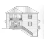 Traditional House Plan Side View Photo - Shenstone Narrow Lot Home 060D-0530 - Shop House Plans and More