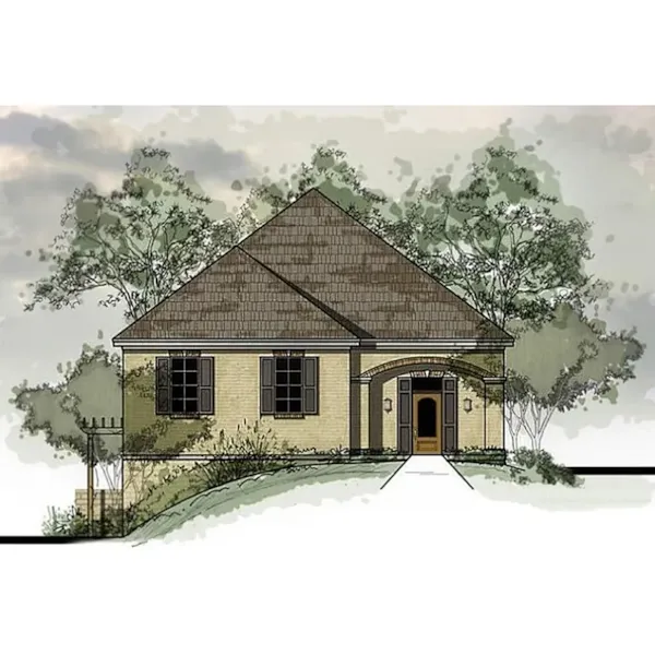 Ranch House Plan Front of Home - Sherwood Lane European Home 060D-0531 - Shop House Plans and More