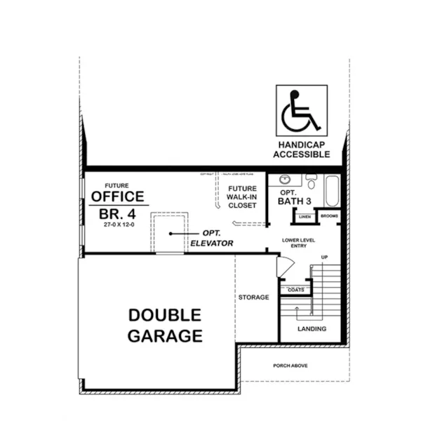 Ranch House Plan Lower Level Floor - Sherwood Lane European Home 060D-0531 - Shop House Plans and More