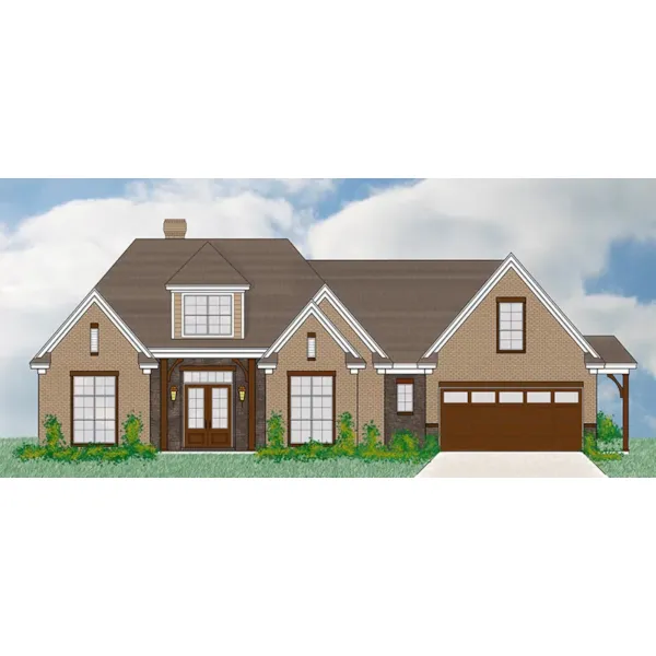 Bungalow House Plan Front of Home - Vaughn Hill European Home 060D-0532 - Shop House Plans and More