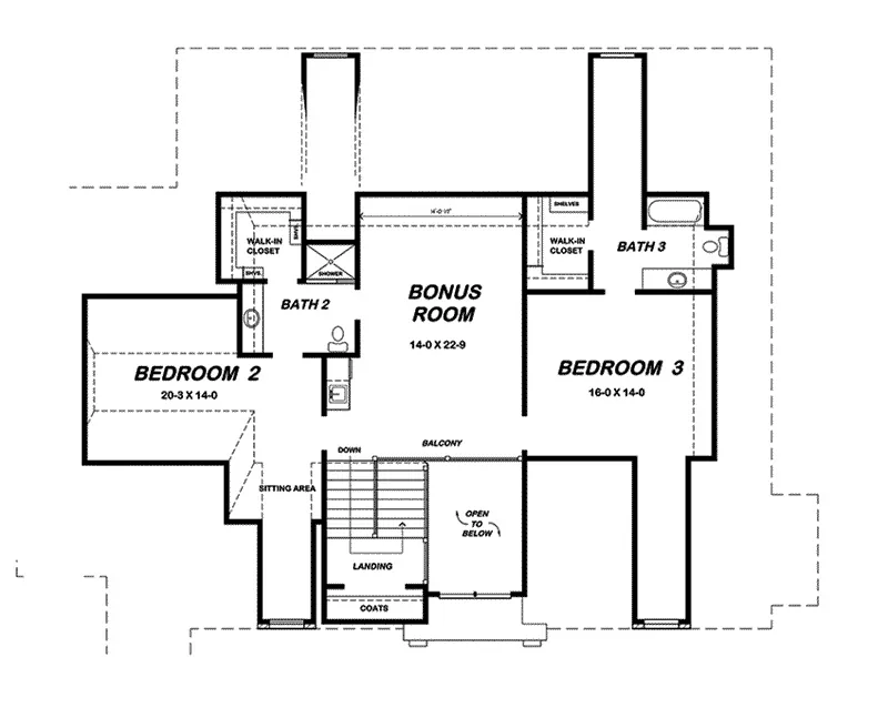 Ranch House Plan Second Floor - 060D-0535 - Shop House Plans and More