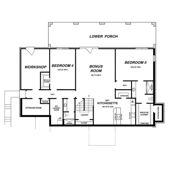 European House Plan Lower Level Floor - Brinkley Place Luxury Home 060D-0535 - Shop House Plans and More