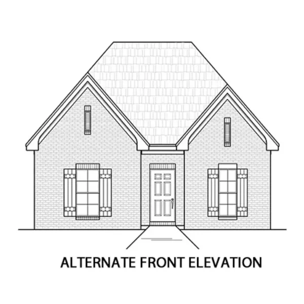 Rustic House Plan Side View Photo - Raycroft Narrow Lot Home 060D-0545 - Shop House Plans and More