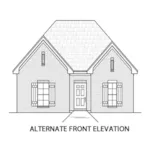 Rustic House Plan Side View Photo - Raycroft Narrow Lot Home 060D-0545 - Shop House Plans and More