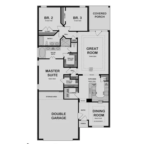 Traditional House Plan First Floor - Sandrino European Home 060D-0552 - Shop House Plans and More