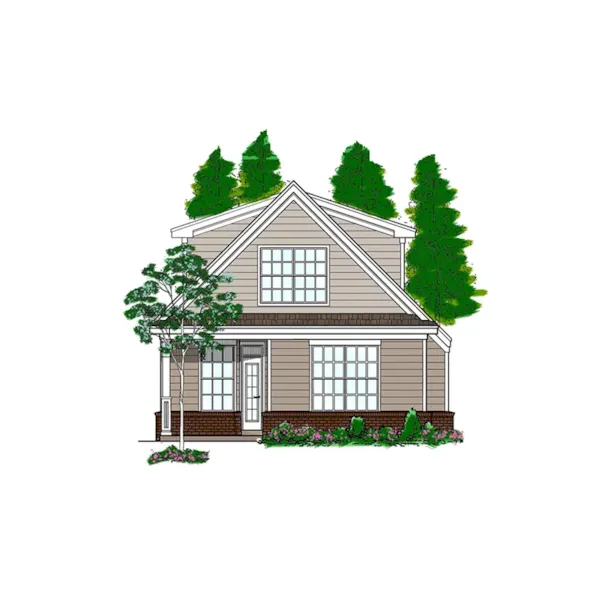 Traditional House Plan Front of Home - Scott Bay Narrow Lot Home 060D-0571 - Shop House Plans and More