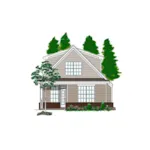 Traditional House Plan Front of Home - Scott Bay Narrow Lot Home 060D-0571 - Shop House Plans and More