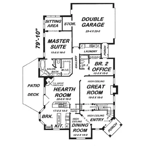 Traditional House Plan First Floor - 060D-0584 - Shop House Plans and More