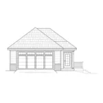 Ranch House Plan Front of Home - Dacia Narrow Lot Small Home 060D-0605 - Shop House Plans and More