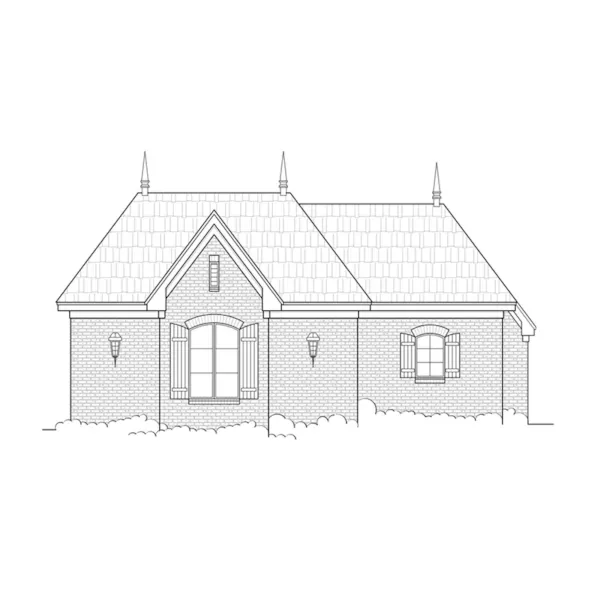 Neoclassical House Plan Front of Home - Donnan European Cottage 060D-0608 - Shop House Plans and More