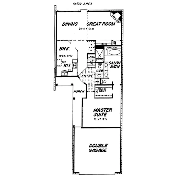 First Floor - Harland Small Home 060D-0615 - Shop House Plans and More