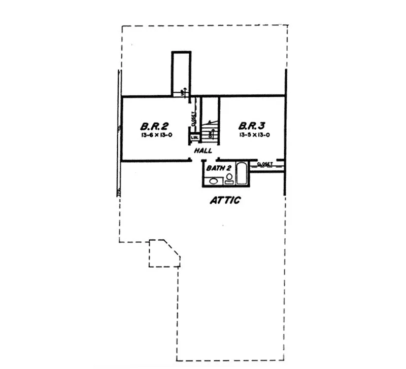 Ranch House Plan Second Floor - 060D-0616 - Shop House Plans and More