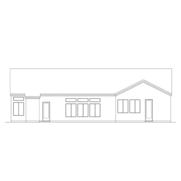 Sunbelt House Plan Rear Elevation - Oxford Sunbelt Home 061D-0003 - Shop House Plans and More