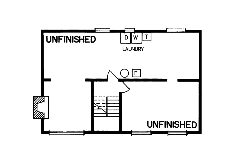 Contemporary House Plan Lower Level Floor - Falcon Way Modern Home 062D-0001 - Search House Plans and More