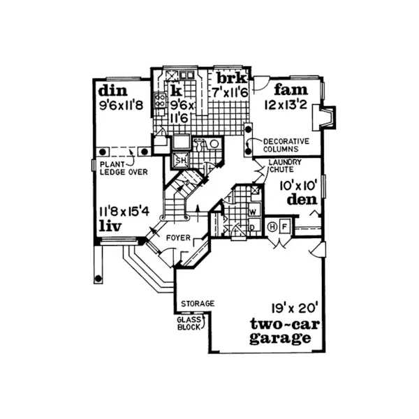 Sunbelt House Plan First Floor - Flora Hill Neoclassical Home 062D-0008 - Search House Plans and More