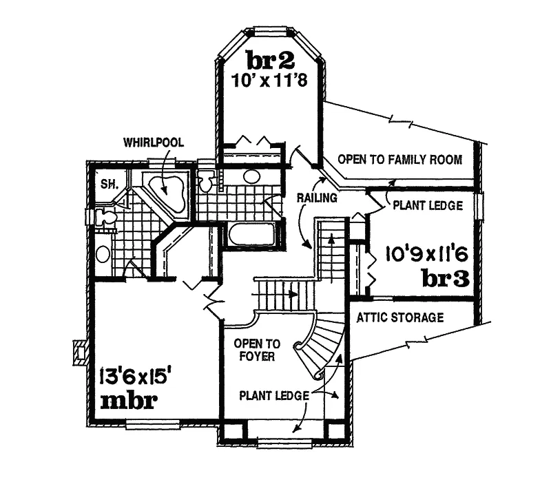 Traditional House Plan Second Floor - Stevens Place Traditional Home 062D-0013 - Shop House Plans and More