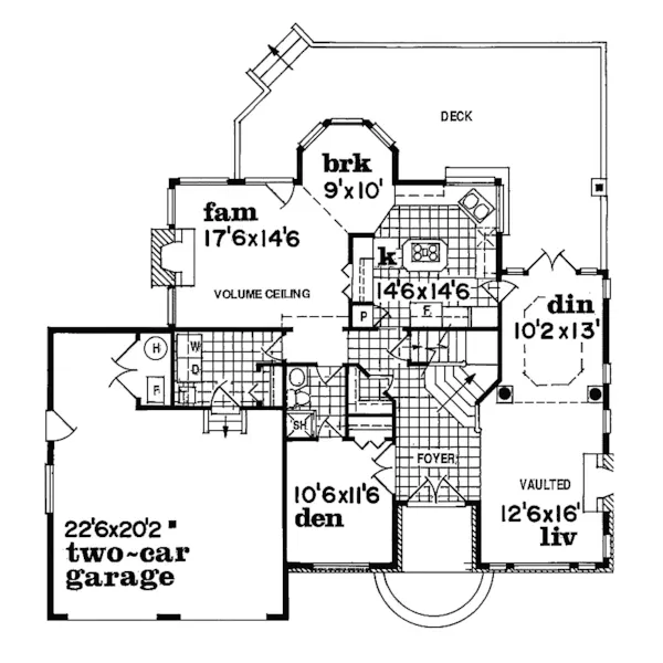 Modern House Plan First Floor - Glover Pointe Traditional Home 062D-0014 - Search House Plans and More