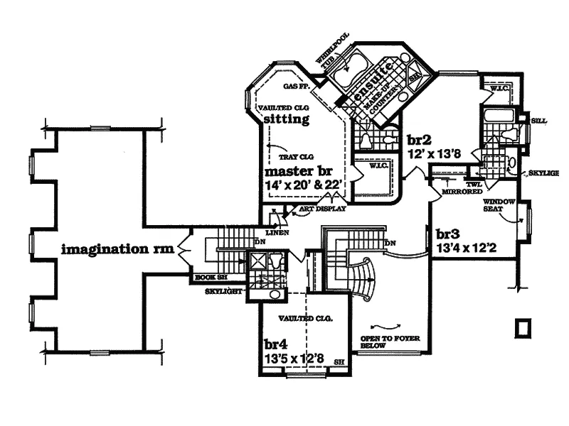 Sunbelt House Plan Second Floor - Elsah Landing Luxury Home 062D-0016 - Search House Plans and More