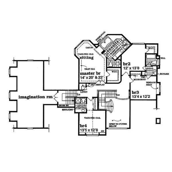 Sunbelt House Plan Second Floor - Elsah Landing Luxury Home 062D-0016 - Search House Plans and More