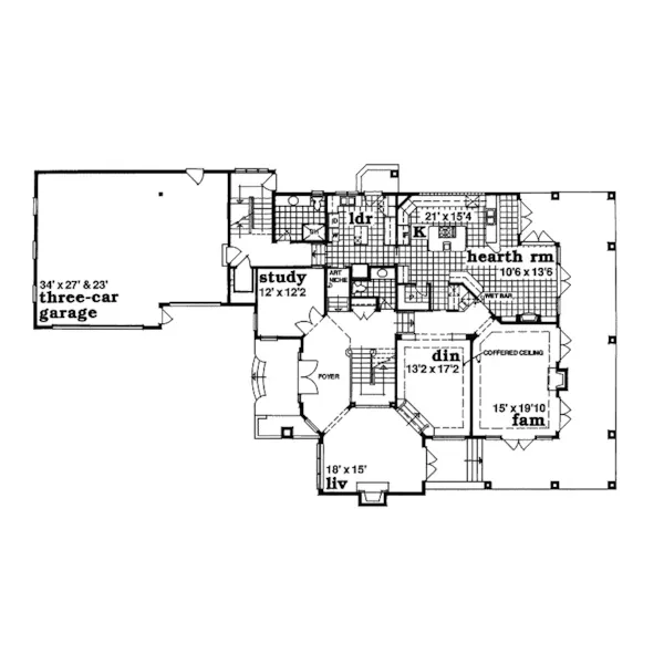 Luxury House Plan First Floor - Pebble Hill Terrace Luxury Home 062D-0017 - Shop House Plans and More