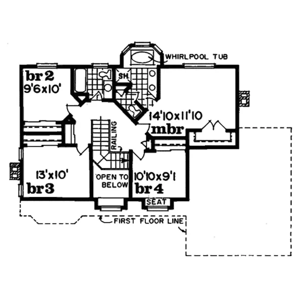 Farmhouse Plan Second Floor - Devondale Country Home 062D-0023 - Search House Plans and More